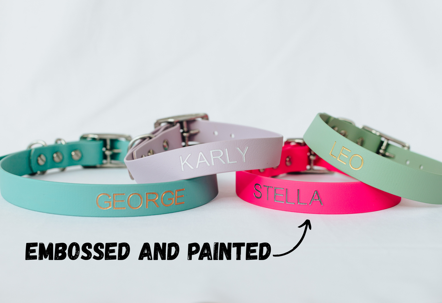 Custom Embossed Biothane Collar